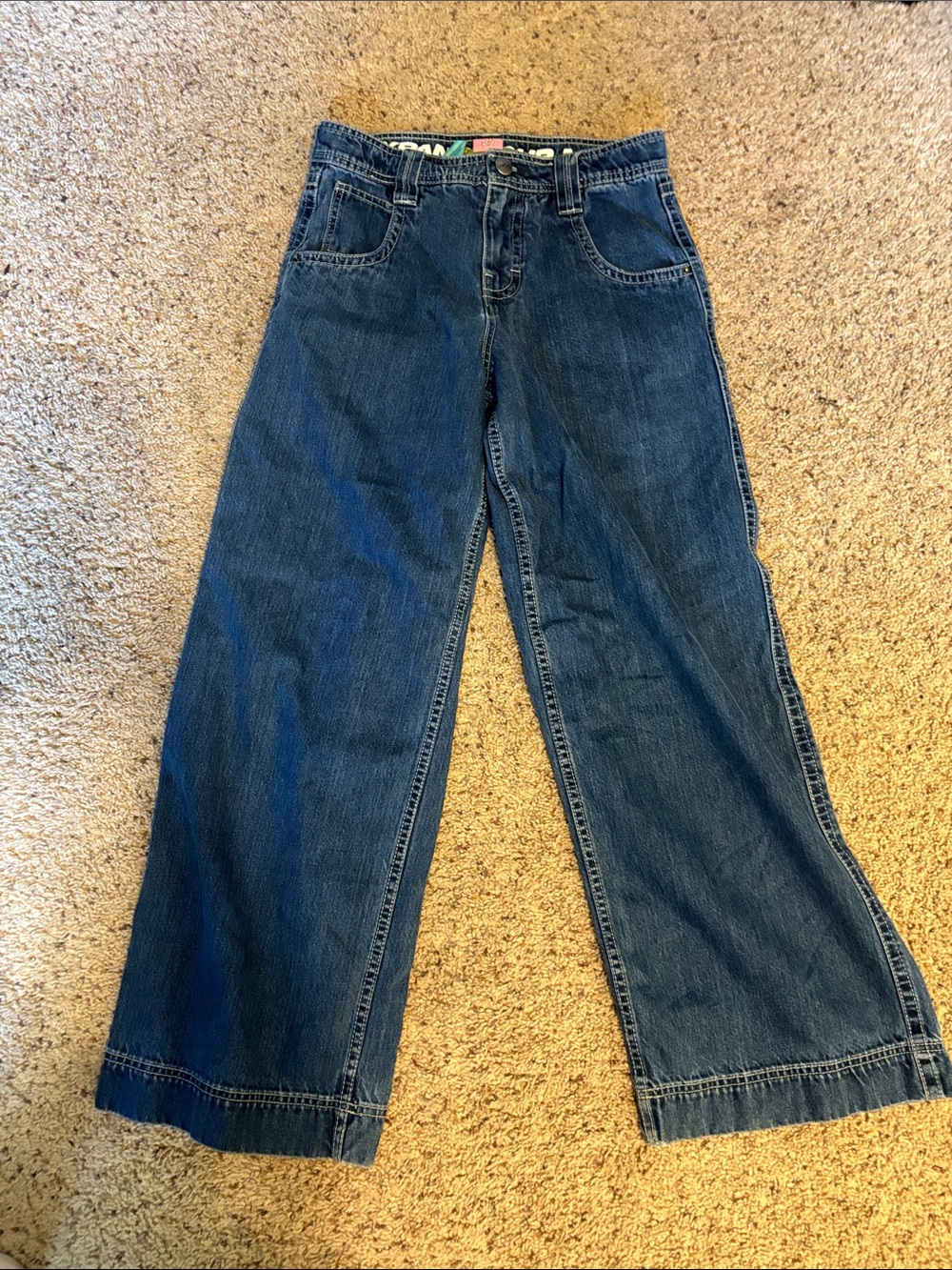 Kids Wide-Leg Denim Jeans - Blue